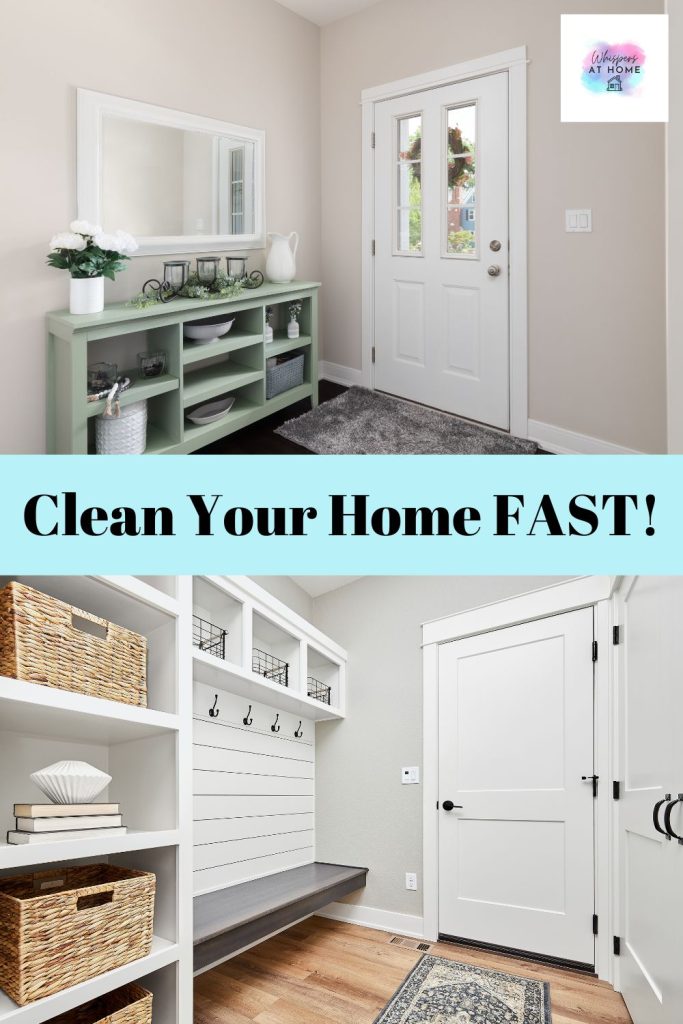 Clean your home fast. Entryway examples, Pinterest graphic